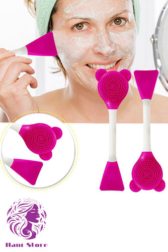 براش 2 سر سیلیکونی خرسی ، براش ماسک و شستشو