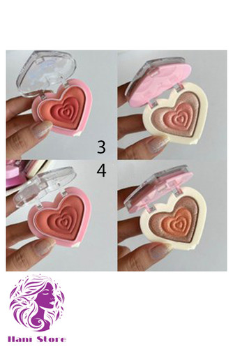 رژگونه و هایلایتر دو طبقه قلبی